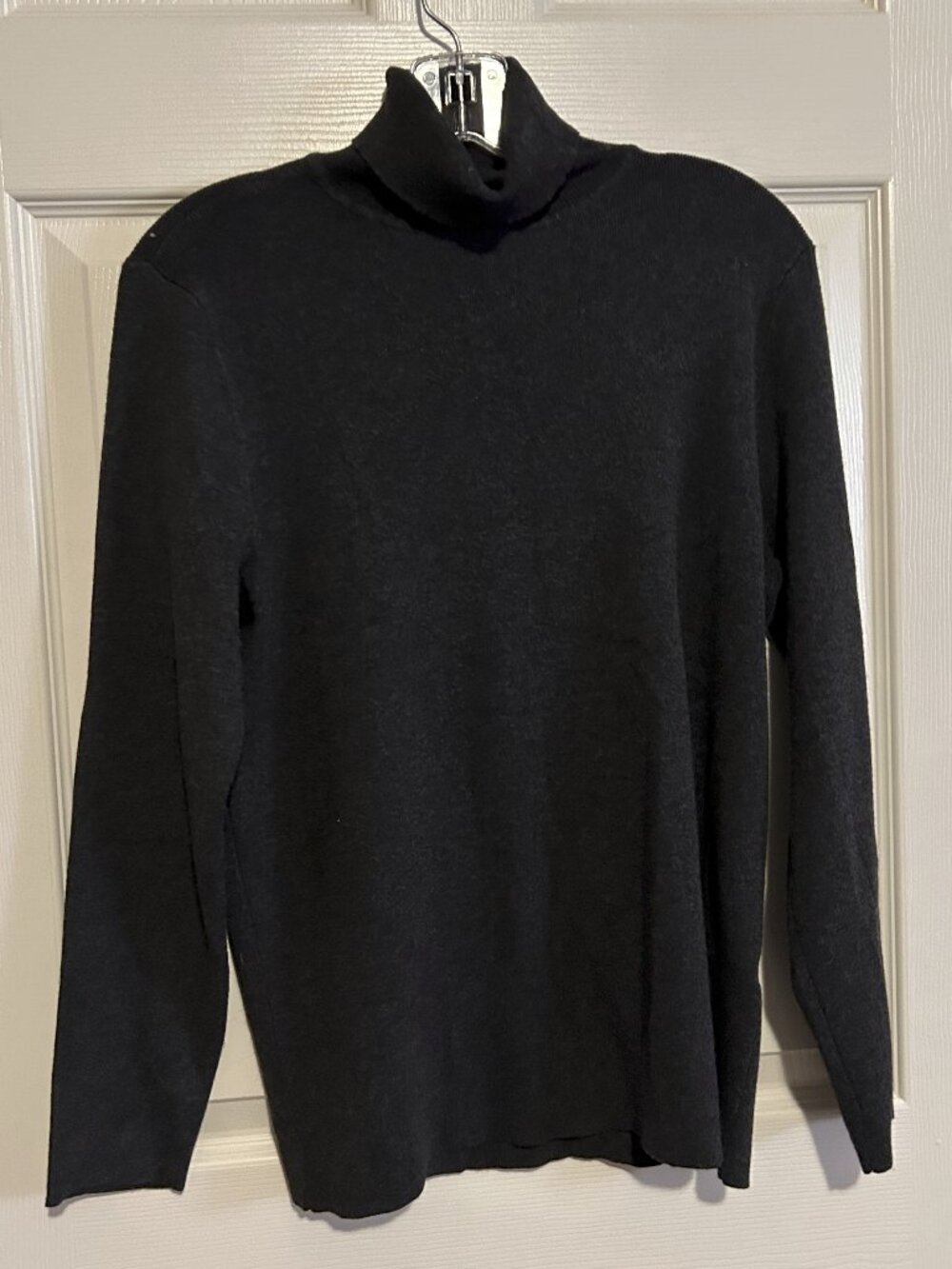 Chico's Dark Charcoal Gray Turtleneck Sweater sz L
